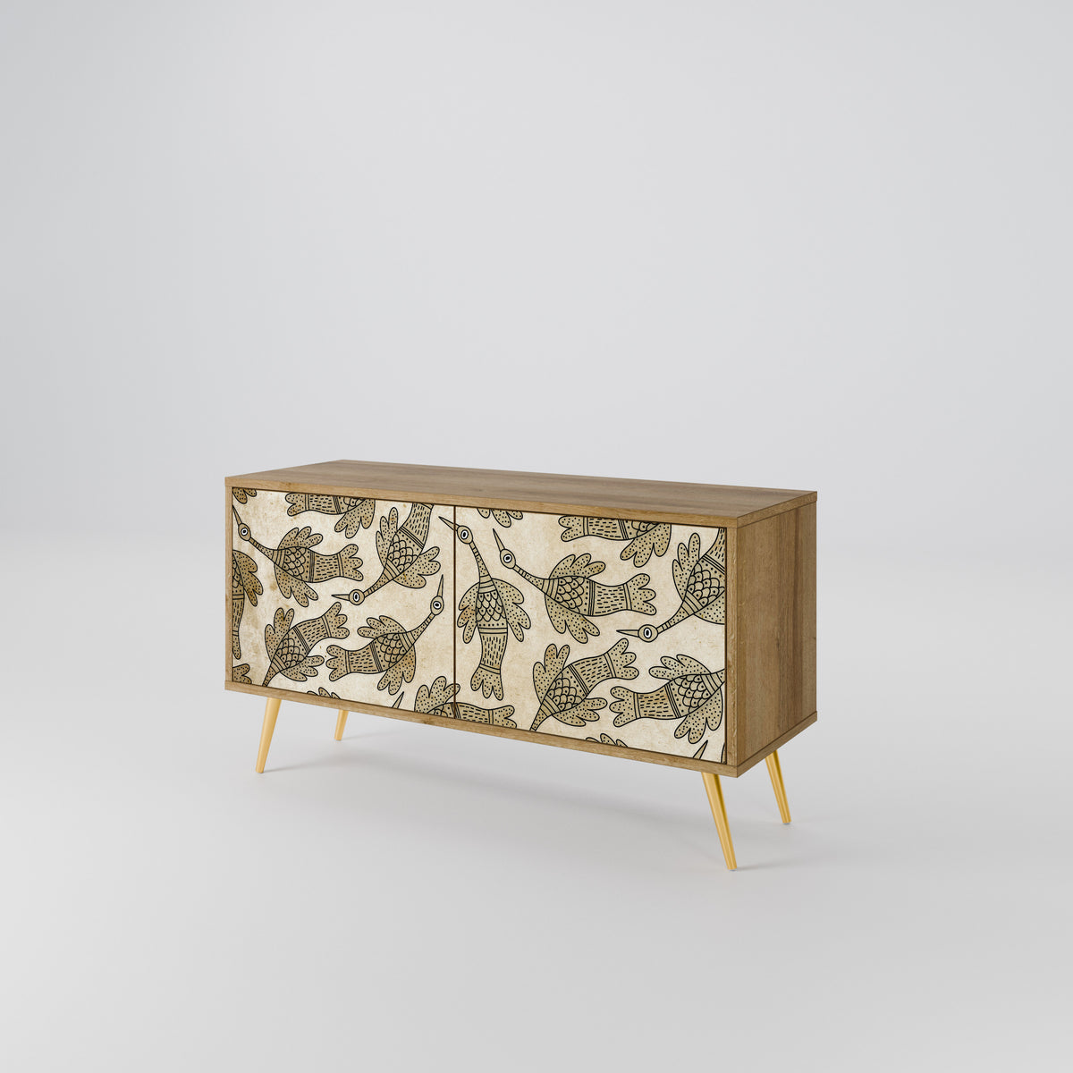 ALMONDINE SONGBIRD Kompakt TV-bänk med 2 dörrar