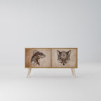 STEAMPUNK CLAN Kompakt TV-bänk med 2 dörrar