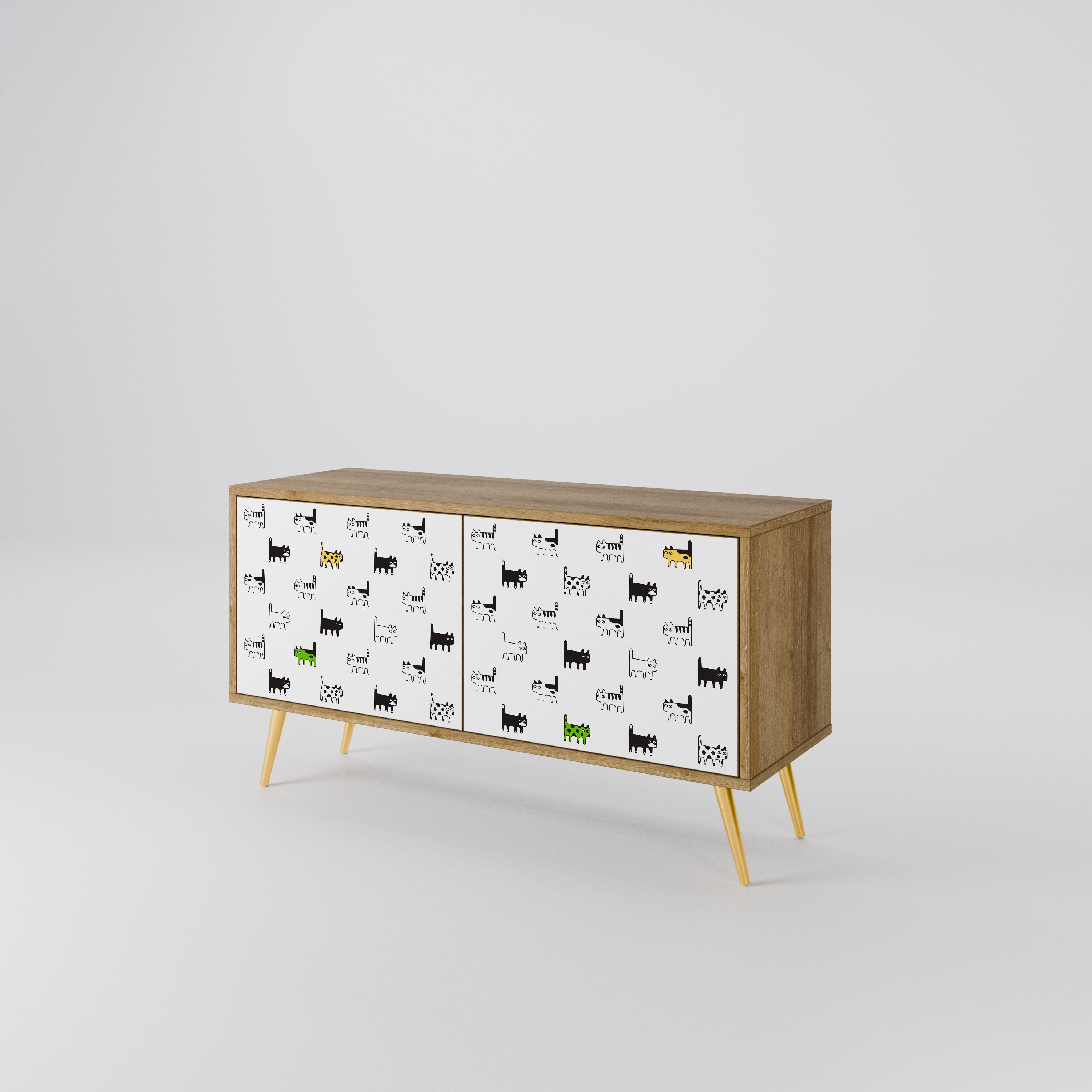 CATS COMPILATION Kompakt TV-skåp med 2 dörrar