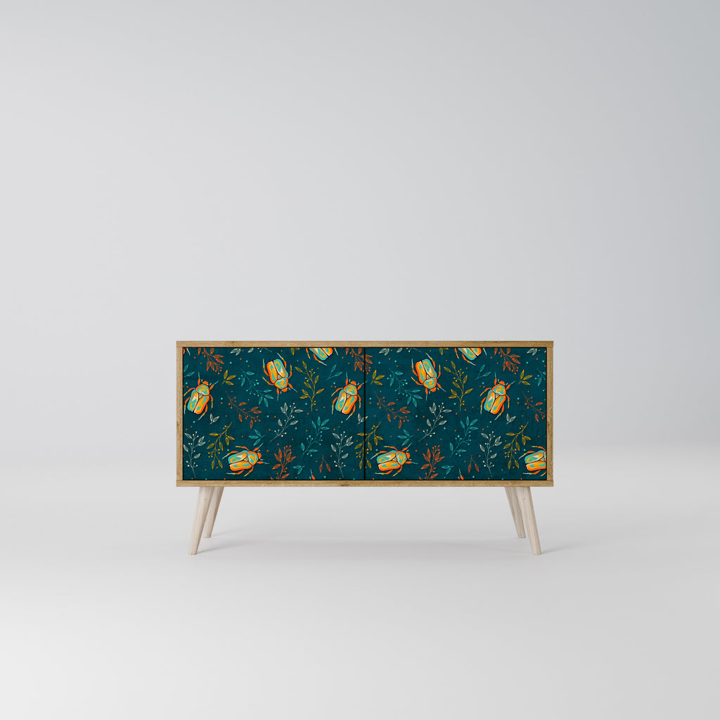 AUTUMN INSECTS Kompakt TV-bänk med 2 dörrar