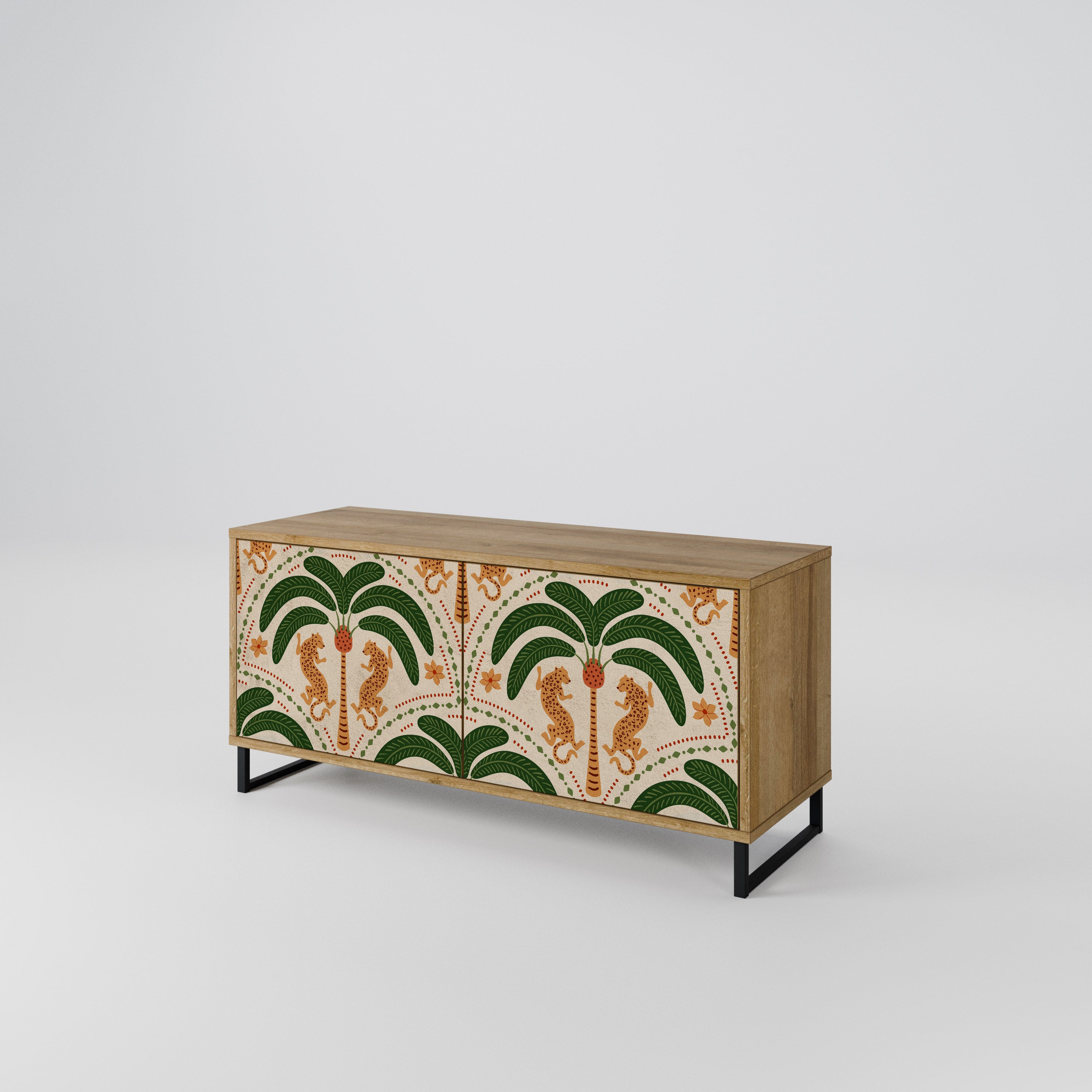 DANCING PREDATORS Kompakt TV-skåp med 2 dörrar