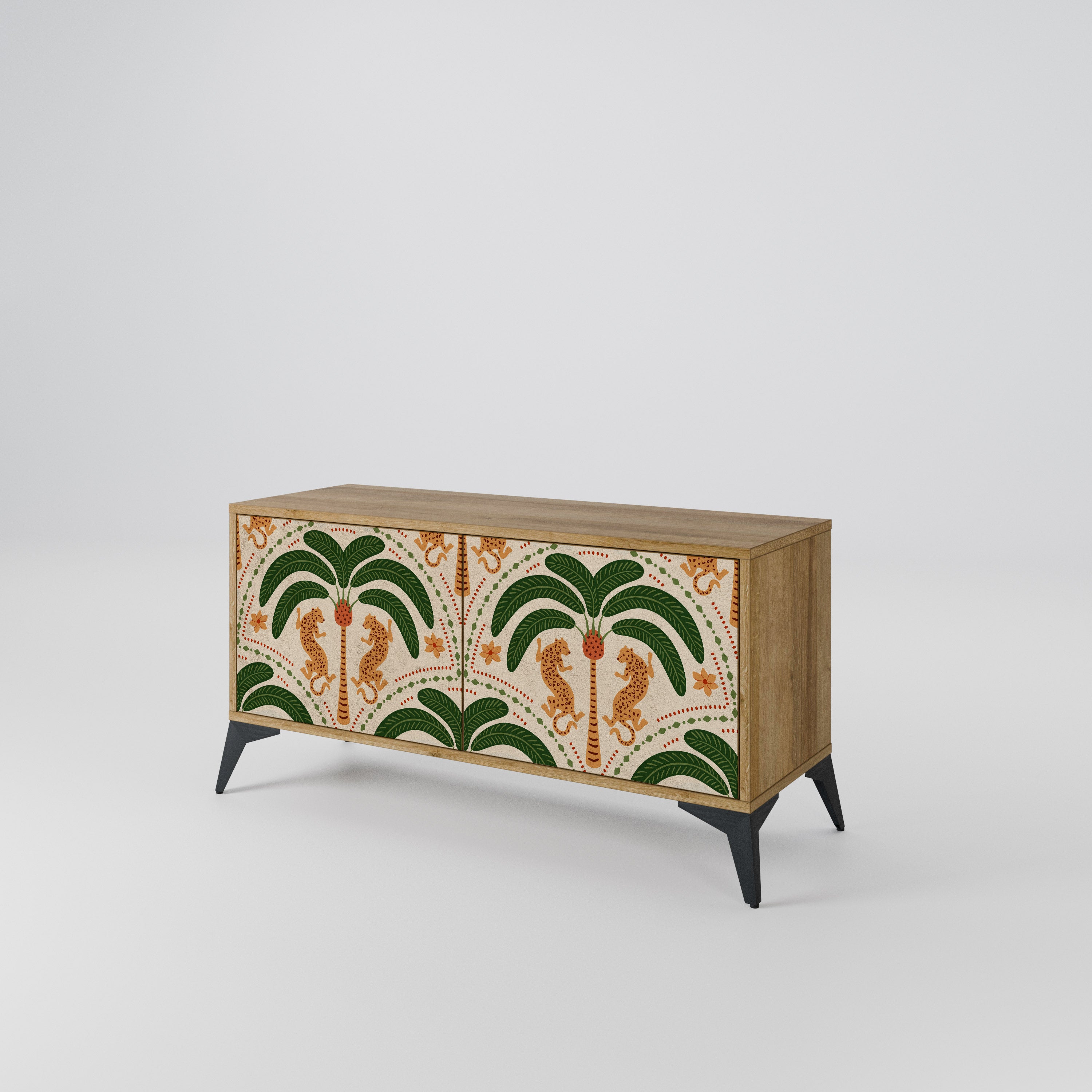 DANCING PREDATORS Kompakt TV-skåp med 2 dörrar