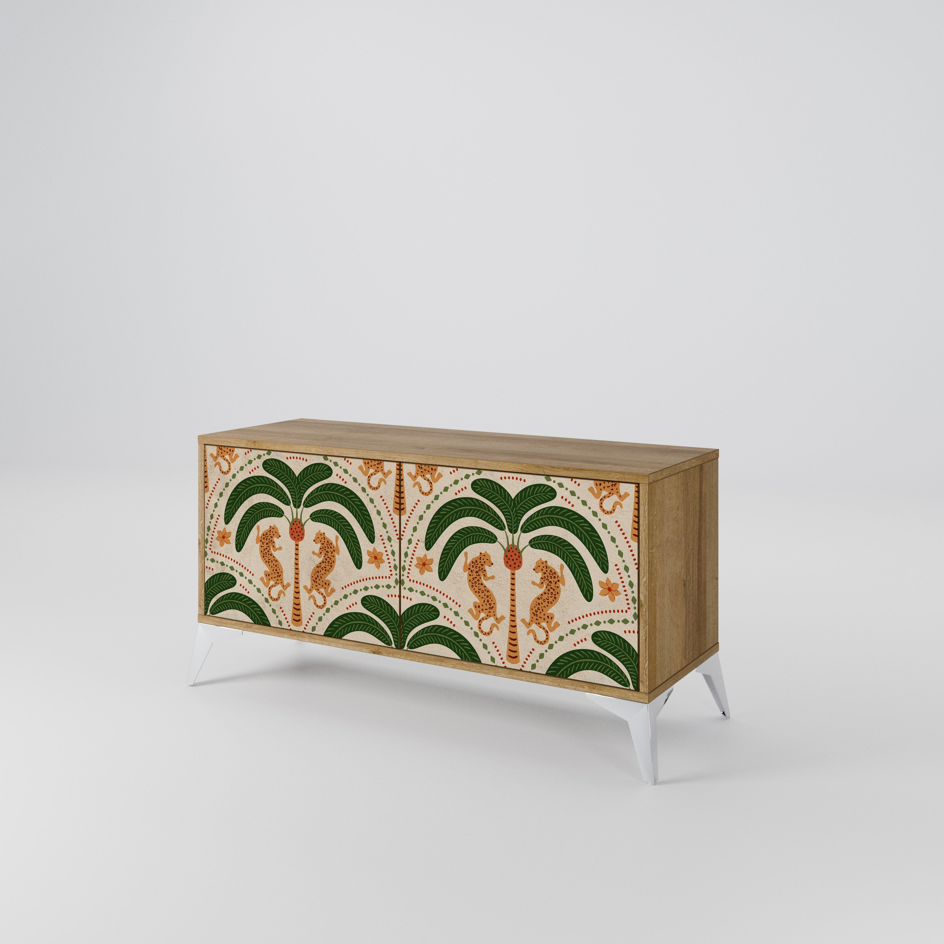 DANCING PREDATORS Kompakt TV-skåp med 2 dörrar