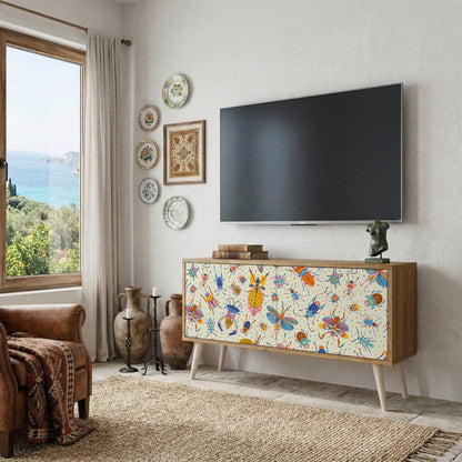 COLORFUL INSECTS Kompakt TV-bänk med 2 dörrar