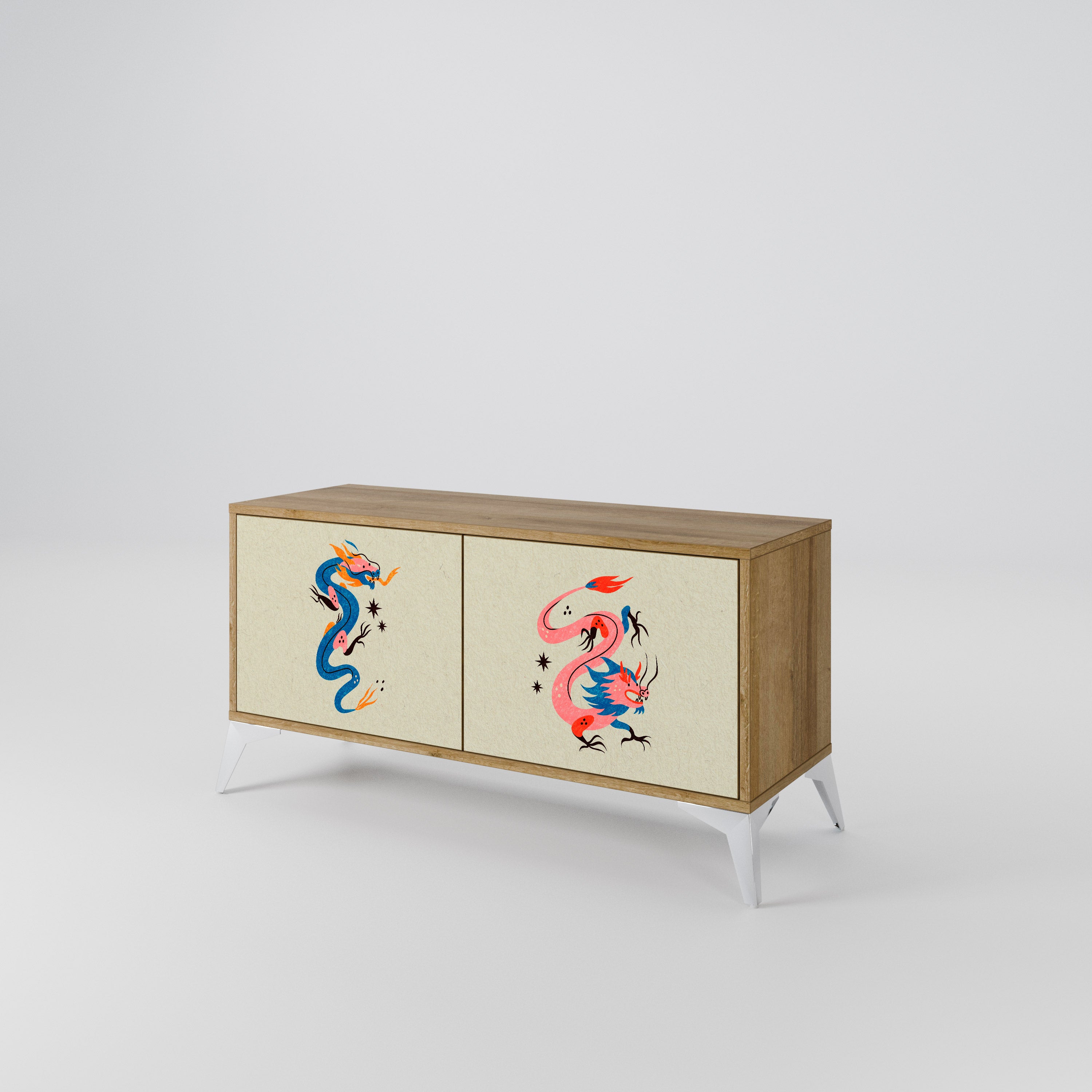 MYTOLOGISKA VARELSER Kompakt TV-skåp med 2 dörrar