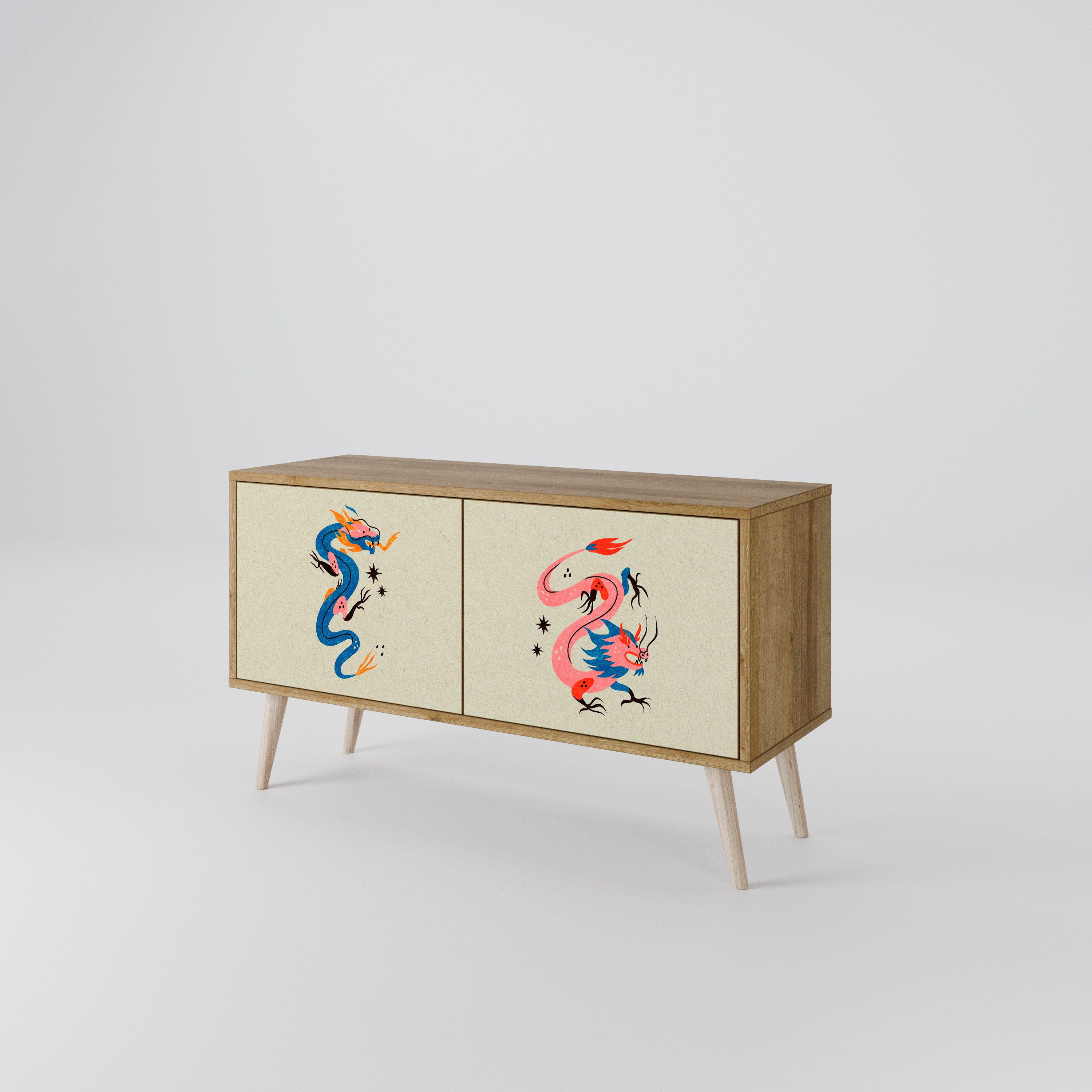 MYTOLOGISKA VARELSER Kompakt TV-skåp med 2 dörrar