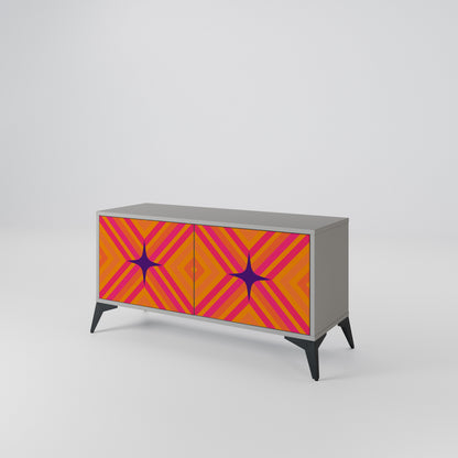 GEOMETRIC BRILLIANCE Kompakt TV-bänk med 2 dörrar