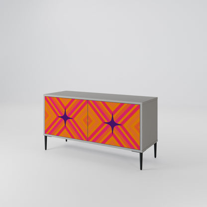 GEOMETRIC BRILLIANCE Kompakt TV-bänk med 2 dörrar