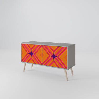 GEOMETRIC BRILLIANCE Kompakt TV-bänk med 2 dörrar