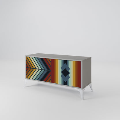 INDIGENOUS ZIGZAG Kompakt TV-bänk med 2 dörrar