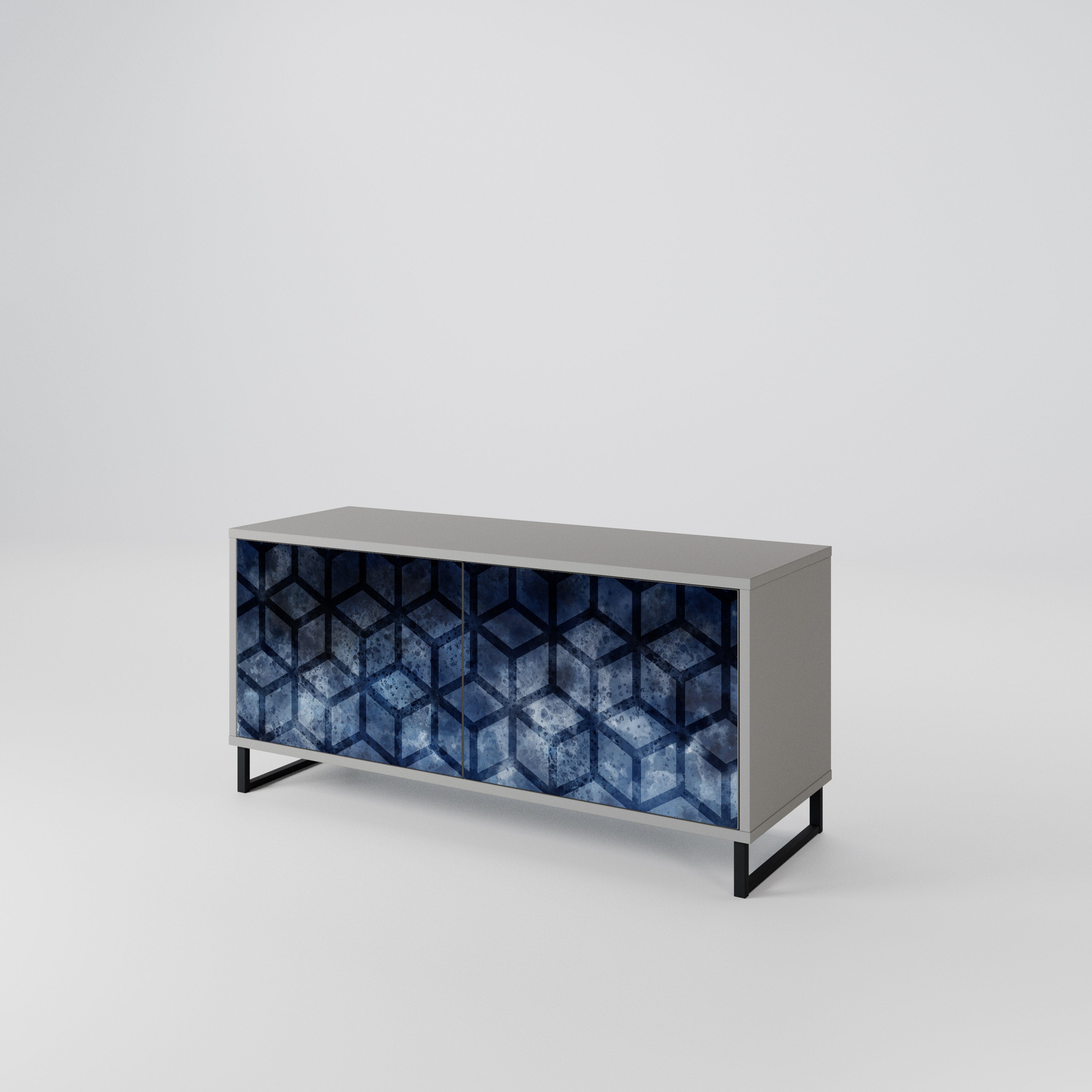 CUBIC MIST Compact 2-Door TV Cabinet