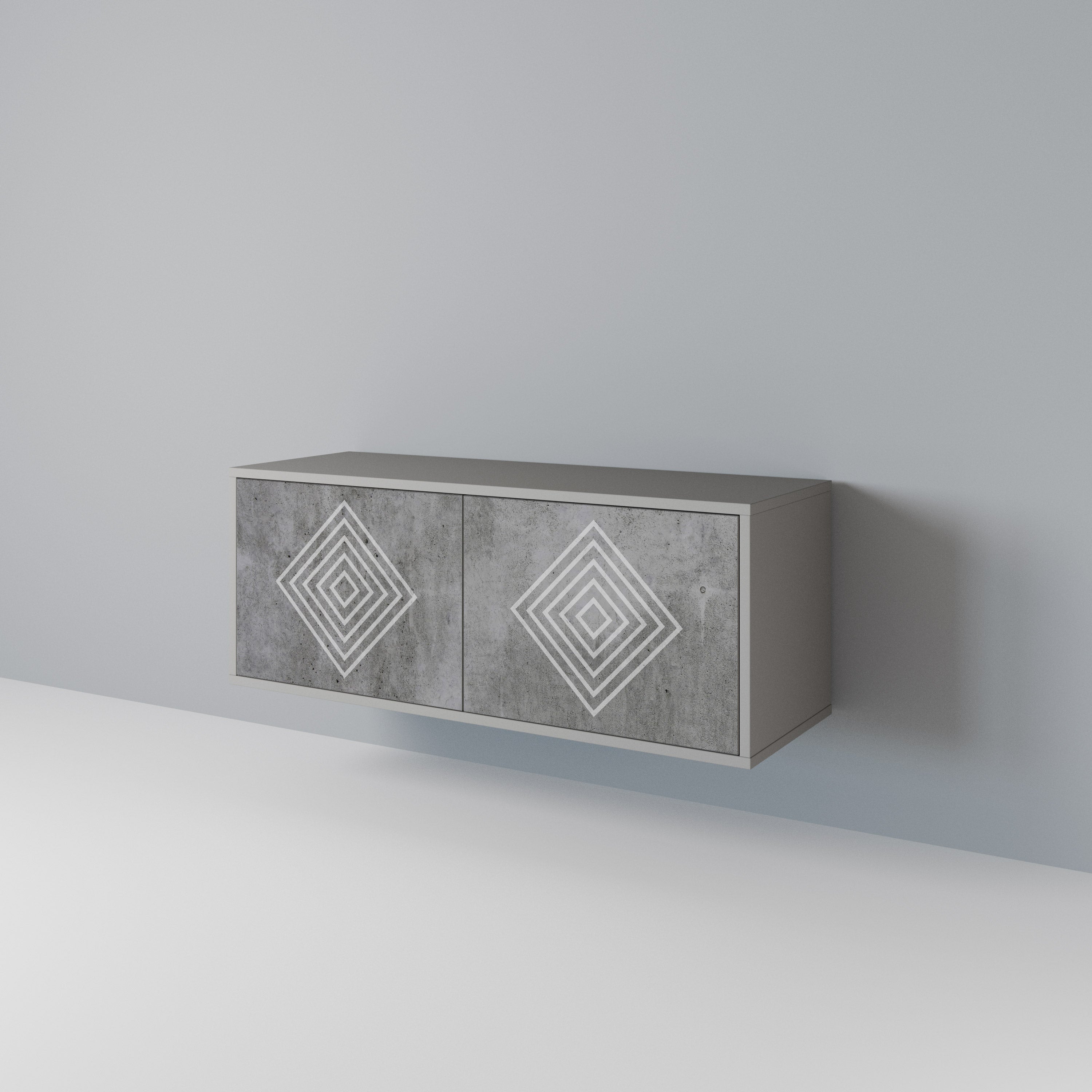 POLYGONAL ARTISTRY Compact 2-Door TV Cabinet