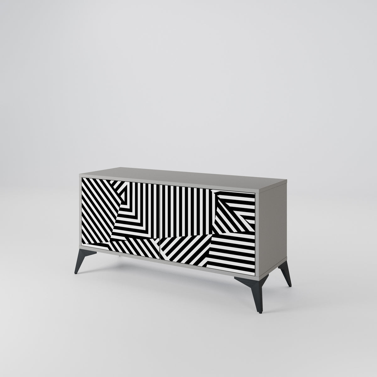 ILLUSIONARY LATTICE Kompakt TV-bänk med 2 dörrar