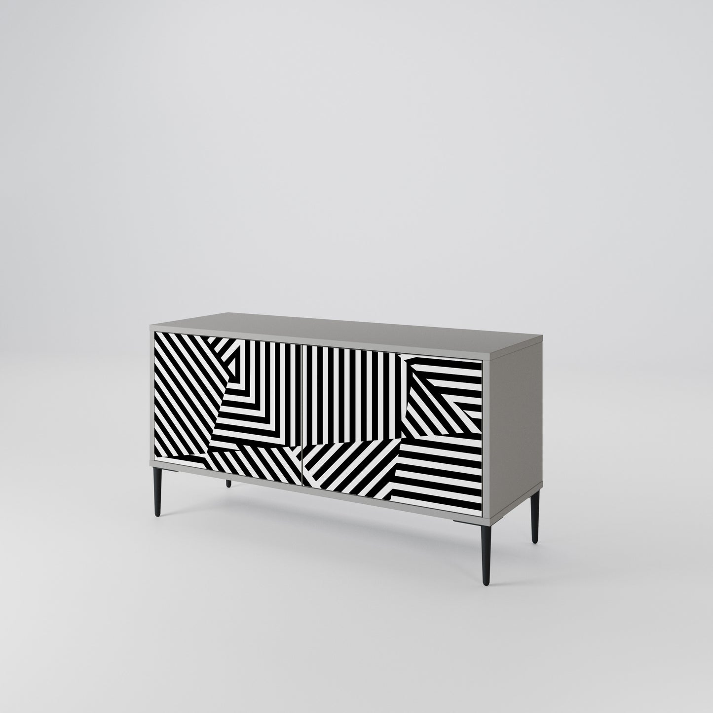 ILLUSIONARY LATTICE Kompakt TV-bänk med 2 dörrar