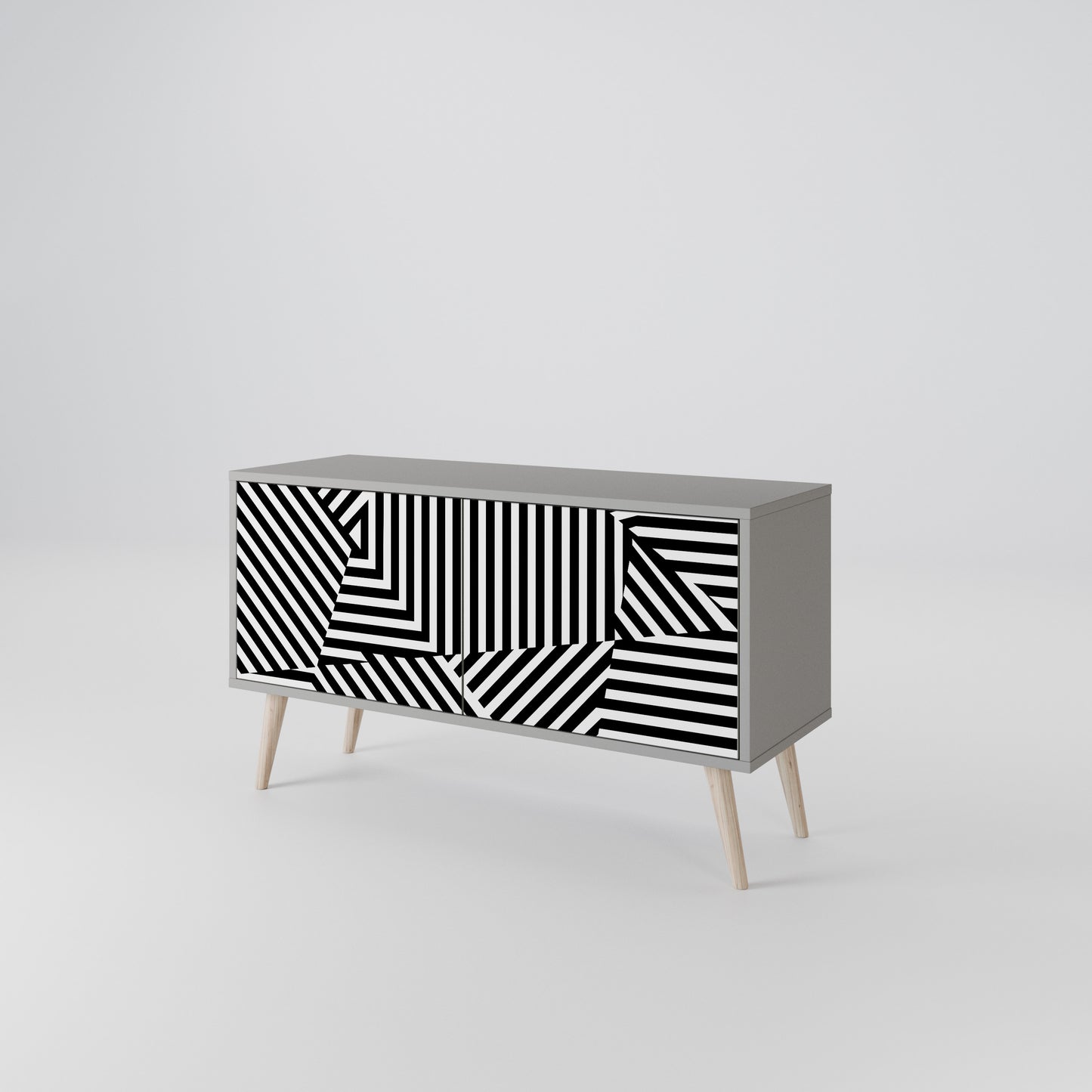 ILLUSIONARY LATTICE Kompakt TV-bänk med 2 dörrar