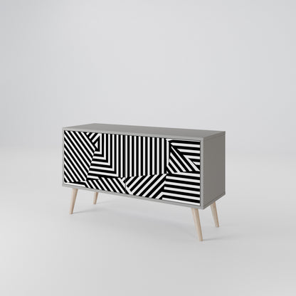 ILLUSIONARY LATTICE Kompakt TV-bänk med 2 dörrar