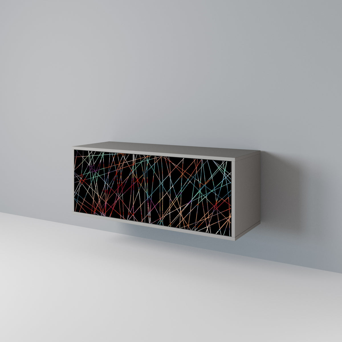 LUMINOUS SNARE Kompakt TV-bänk med 2 dörrar