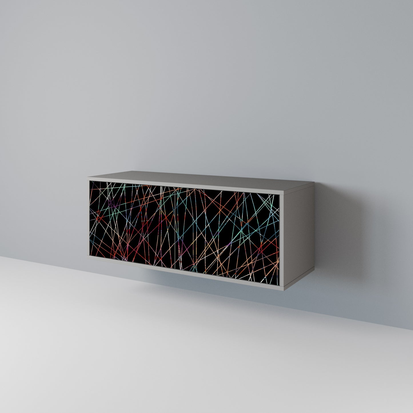 LUMINOUS SNARE Kompakt TV-bänk med 2 dörrar
