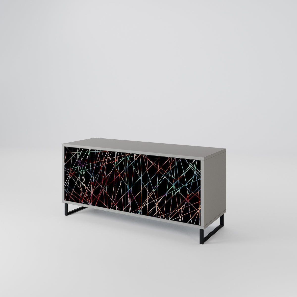LUMINOUS SNARE Kompakt TV-bänk med 2 dörrar
