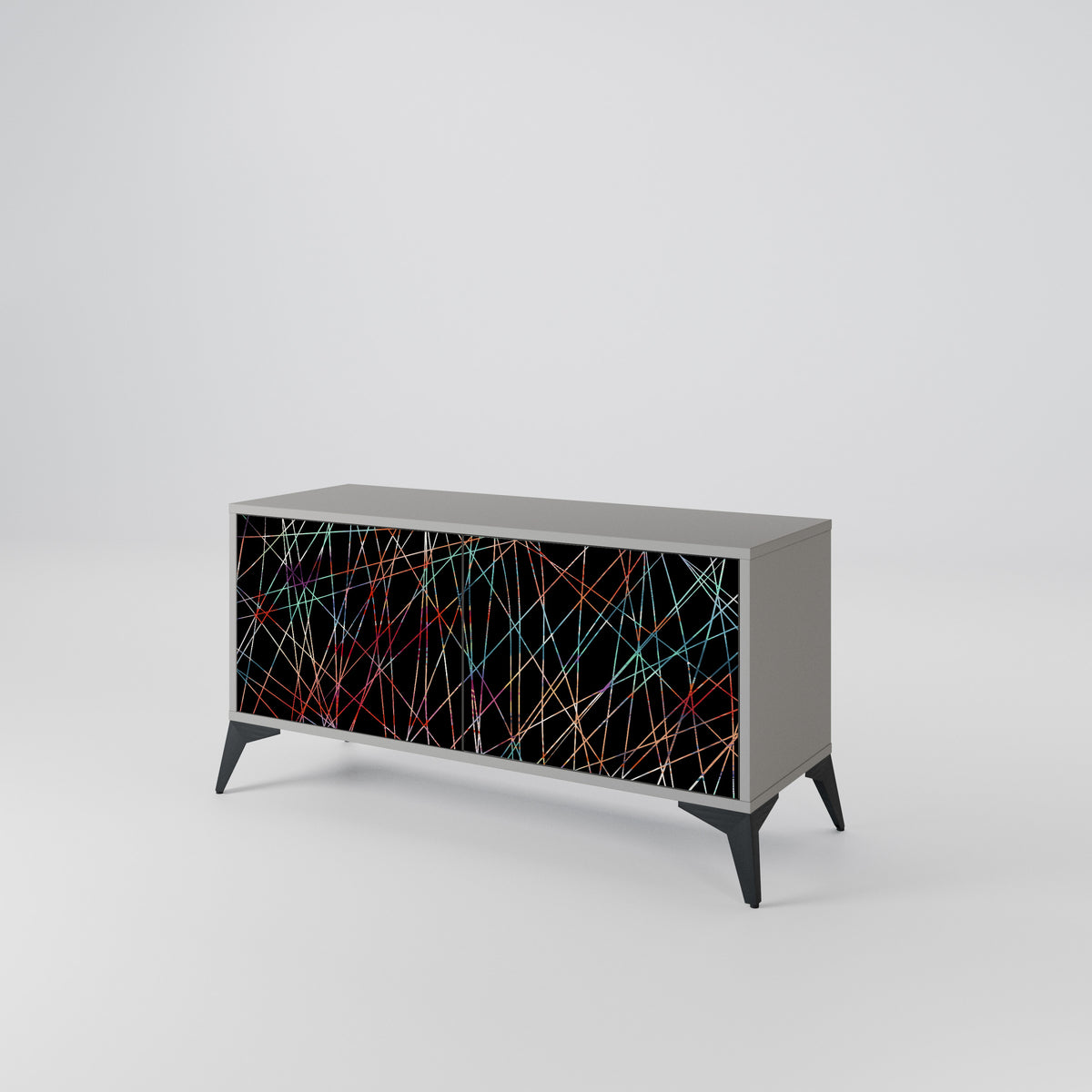 LUMINOUS SNARE Kompakt TV-bänk med 2 dörrar