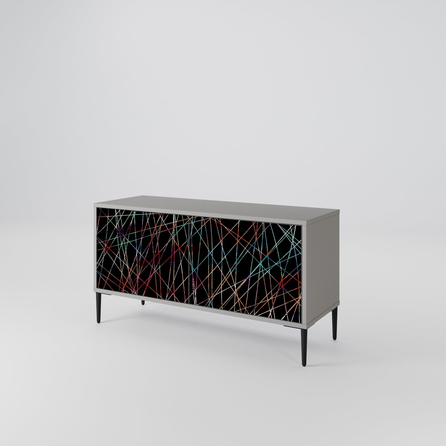 LUMINOUS SNARE Kompakt TV-bänk med 2 dörrar