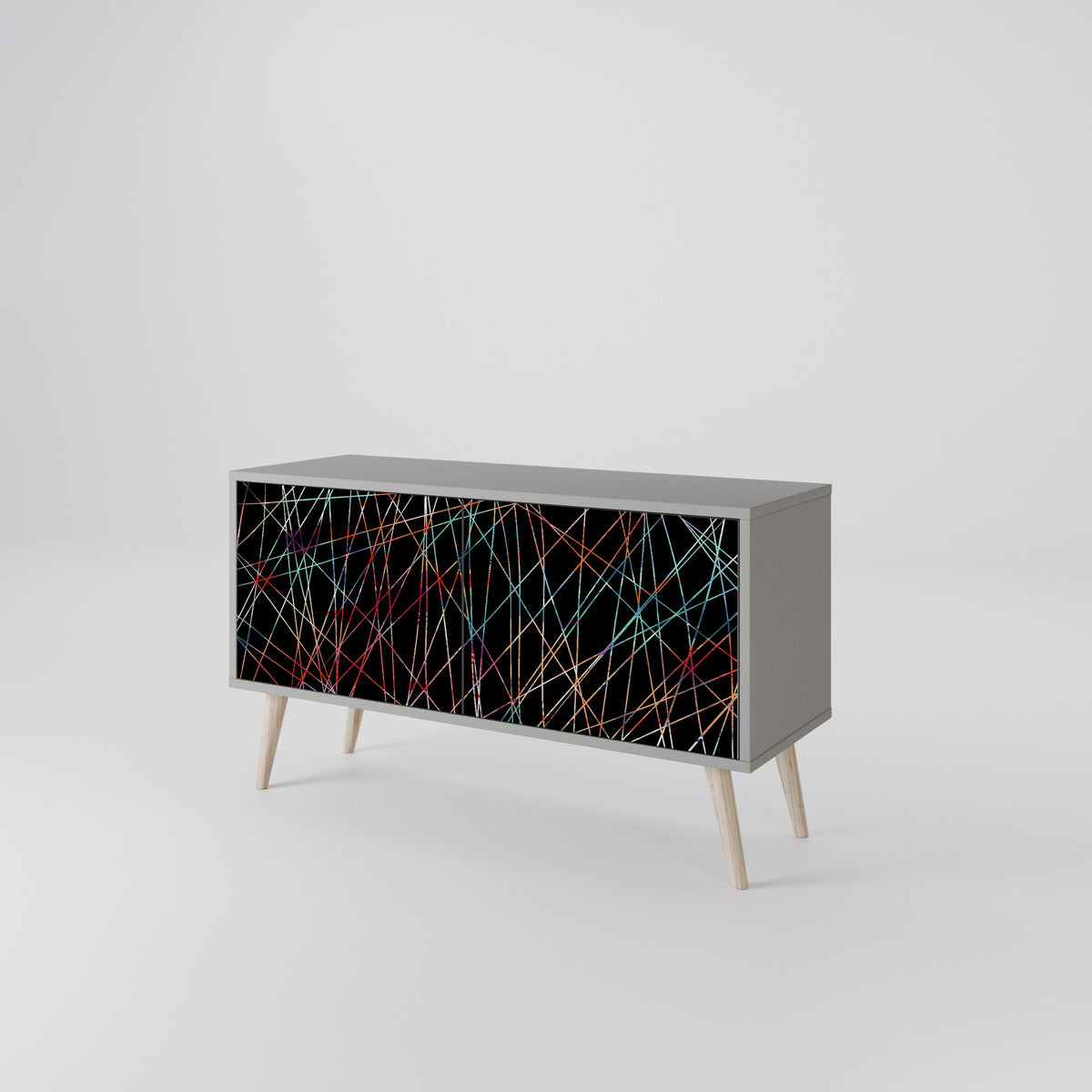 LUMINOUS SNARE Kompakt TV-bänk med 2 dörrar