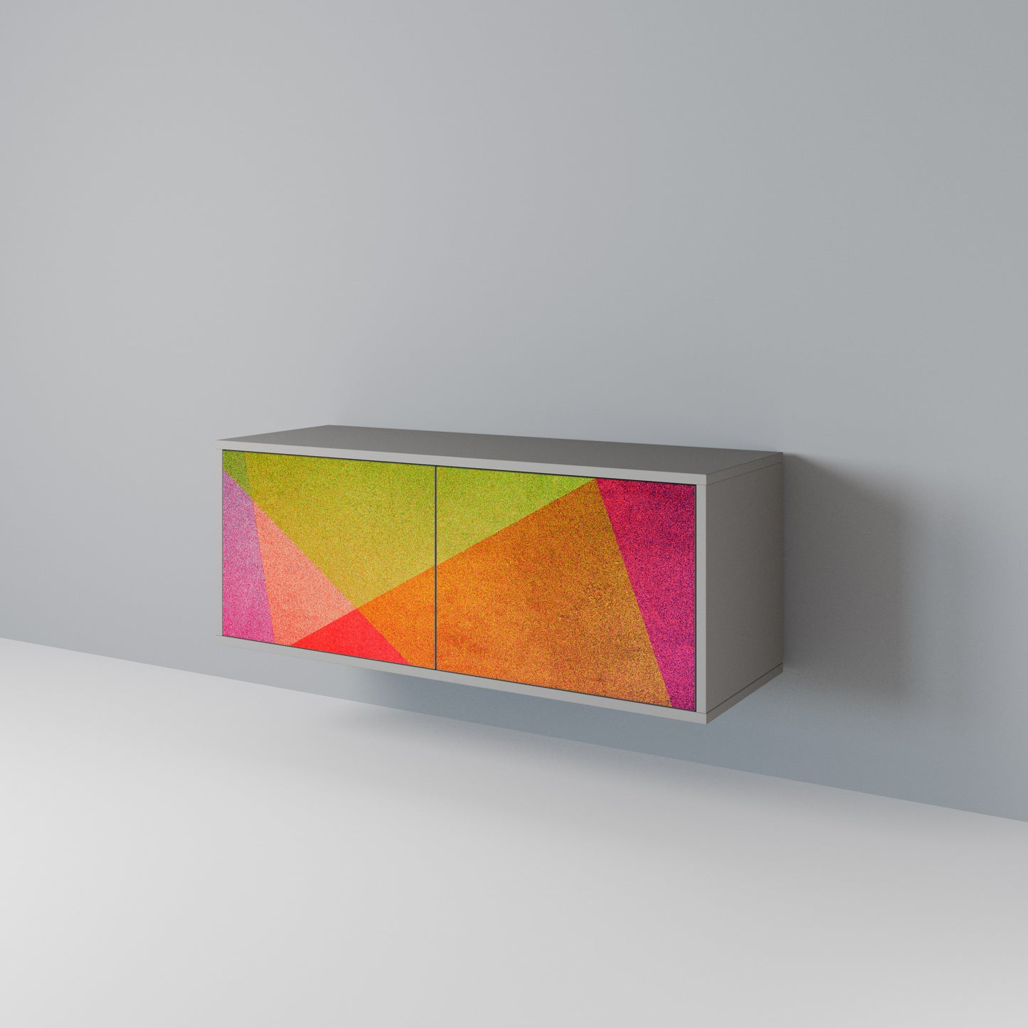 VIVID GEOMETRY Kompakt TV-bänk med 2 dörrar