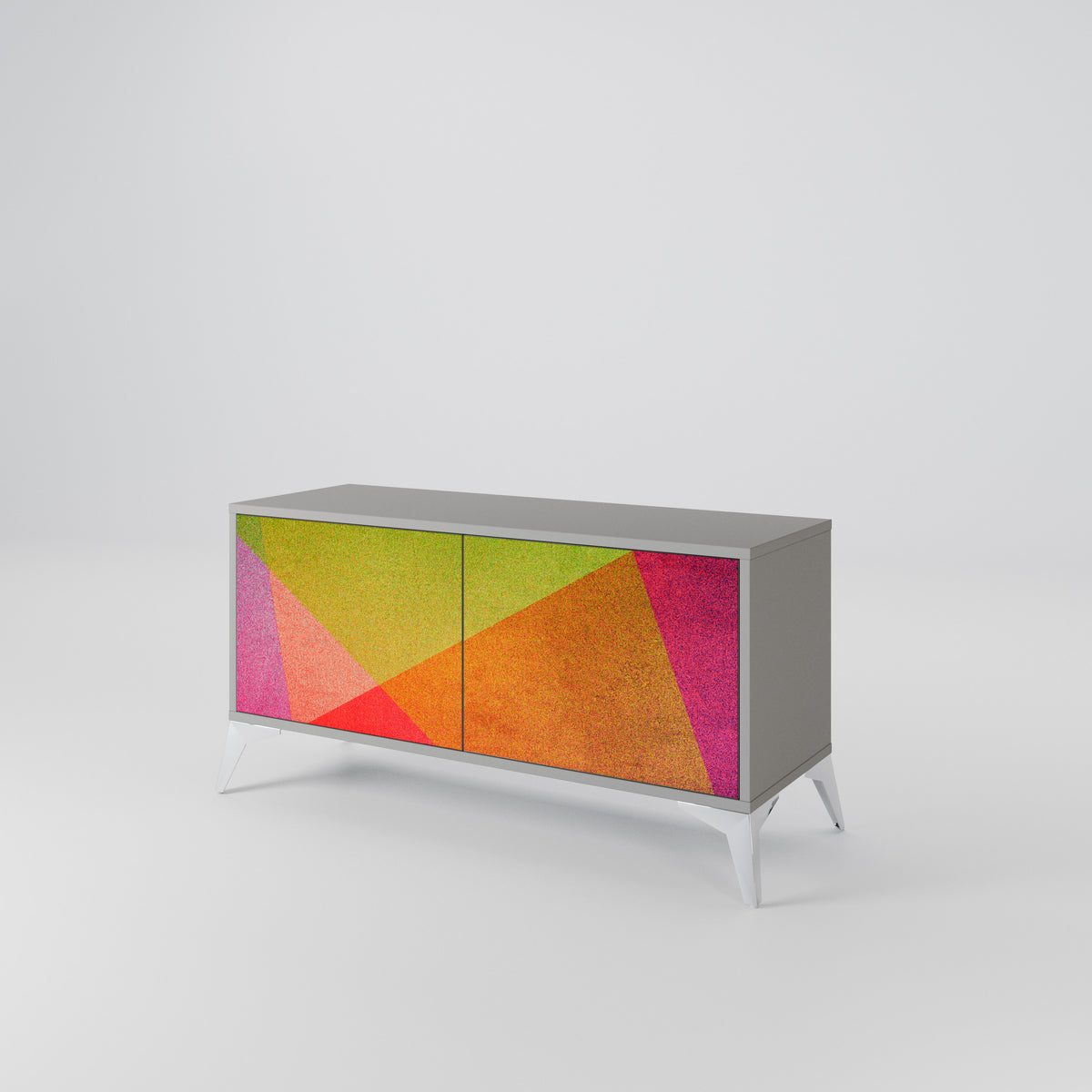 VIVID GEOMETRY Kompakt TV-bänk med 2 dörrar