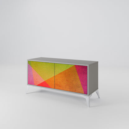 VIVID GEOMETRY Kompakt TV-bänk med 2 dörrar