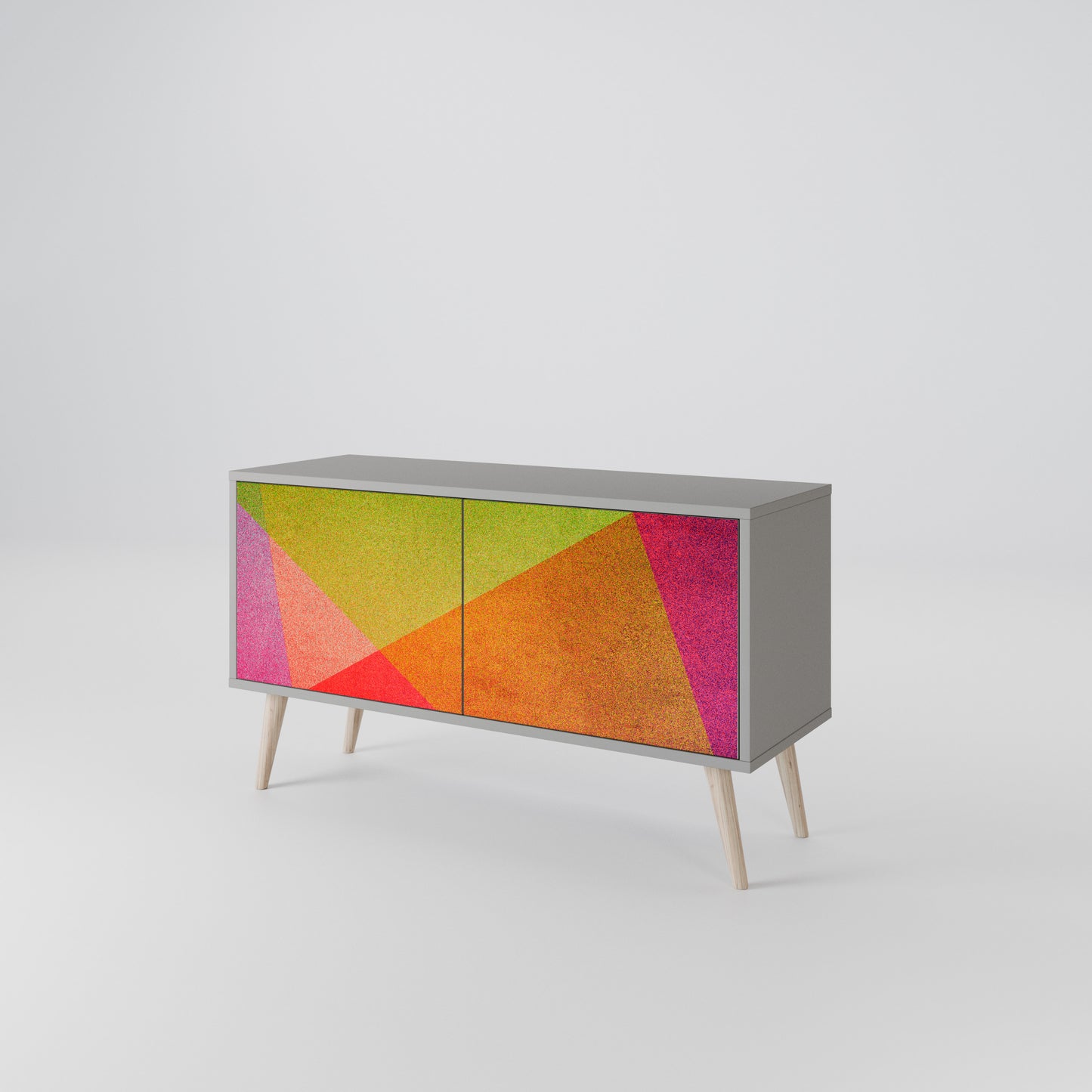 VIVID GEOMETRY Kompakt TV-bänk med 2 dörrar