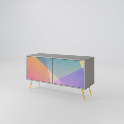 BRIGHT GEOMETRY Kompakt TV-bänk med 2 dörrar