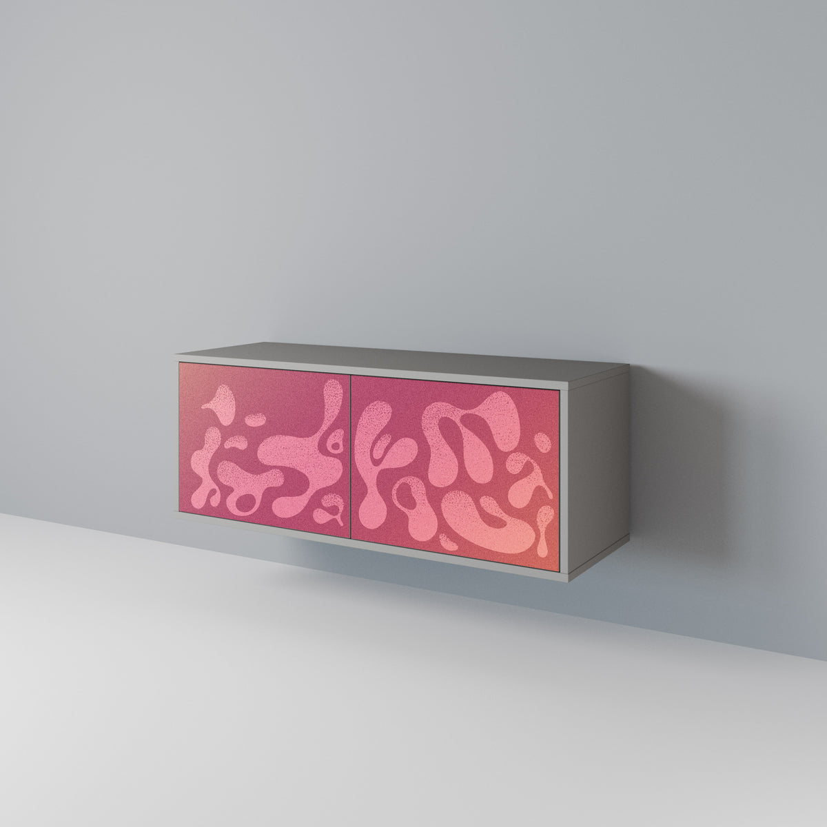 IRREGULAR PINK Kompakt TV-bänk med 2 dörrar