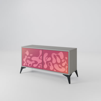 IRREGULAR PINK Kompakt TV-bänk med 2 dörrar