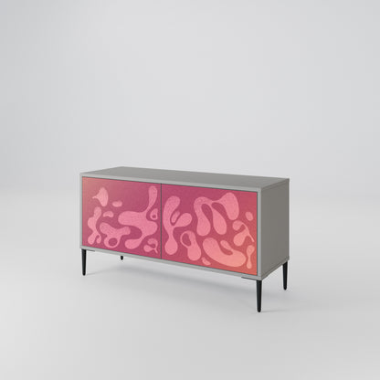 IRREGULAR PINK Kompakt TV-bänk med 2 dörrar