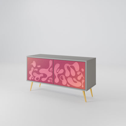 IRREGULAR PINK Kompakt TV-bänk med 2 dörrar