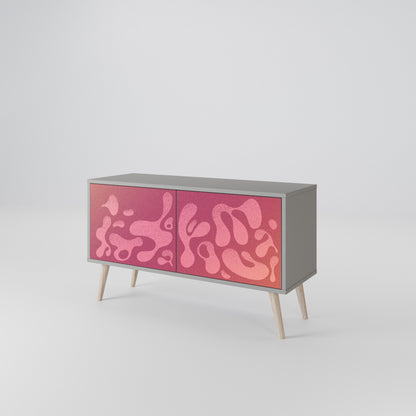 IRREGULAR PINK Kompakt TV-bänk med 2 dörrar