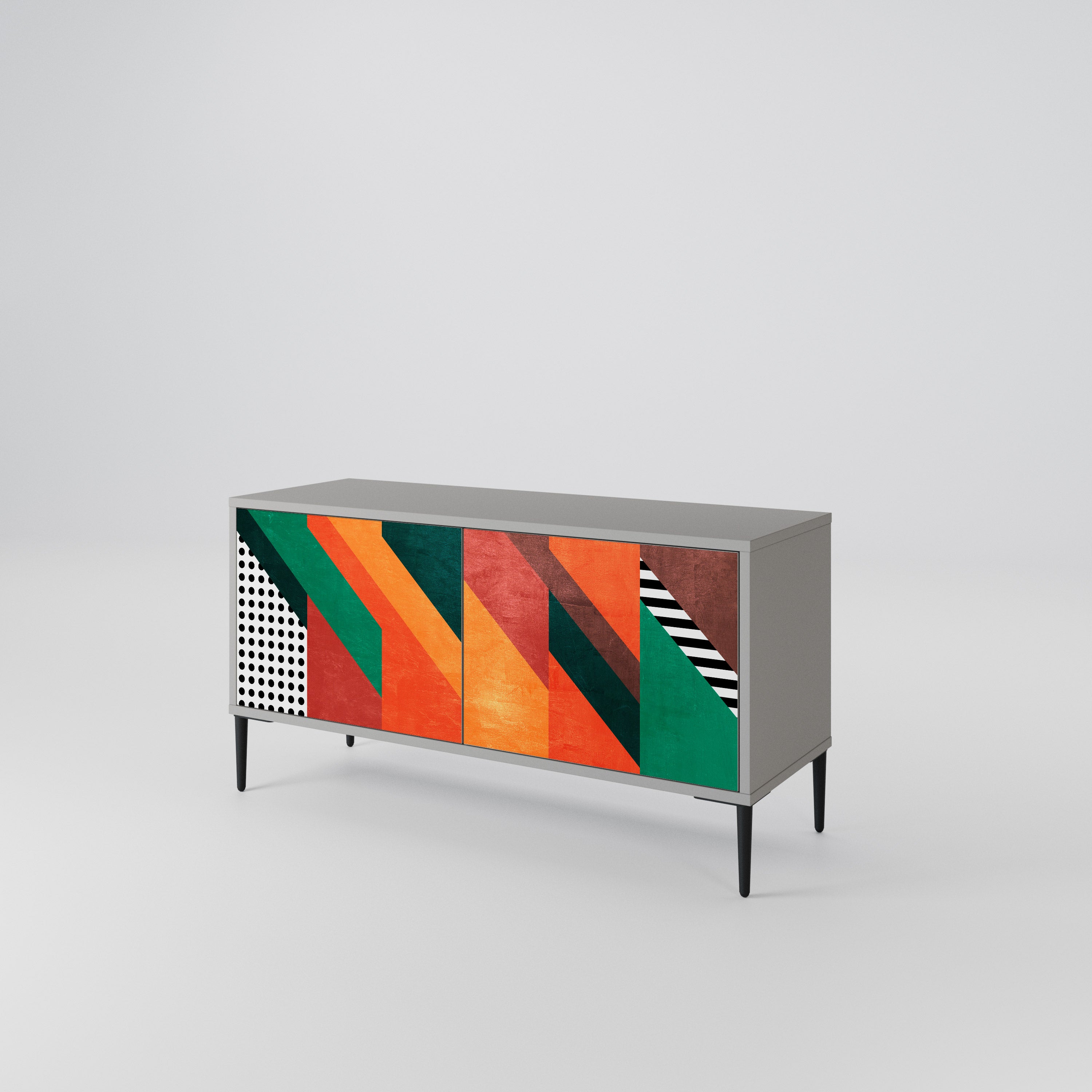 MAKESHIFT ARTISTRY Compact 2-Door TV Cabinet