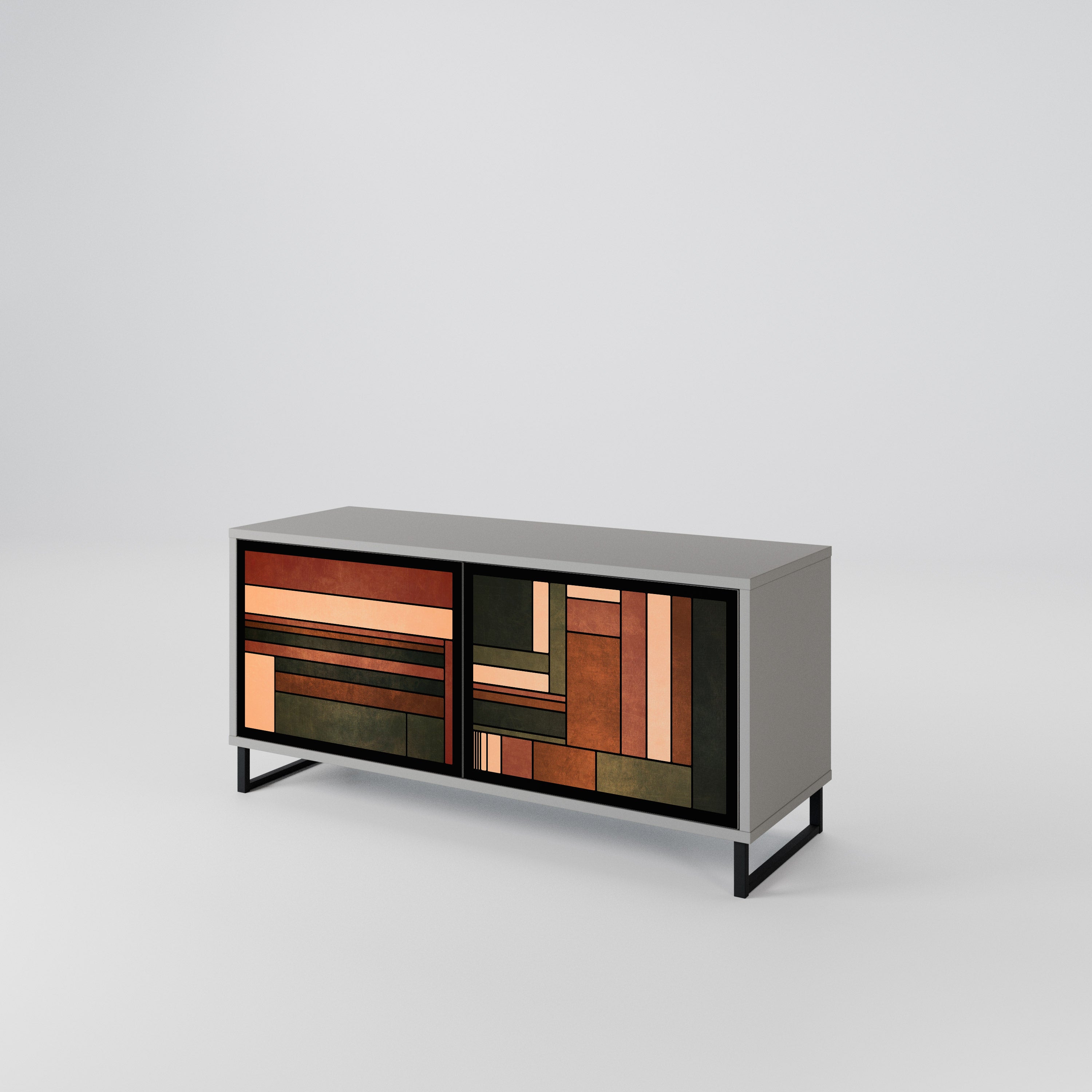 FIGURES OF NATURE Compact 2-Door TV Cabinet