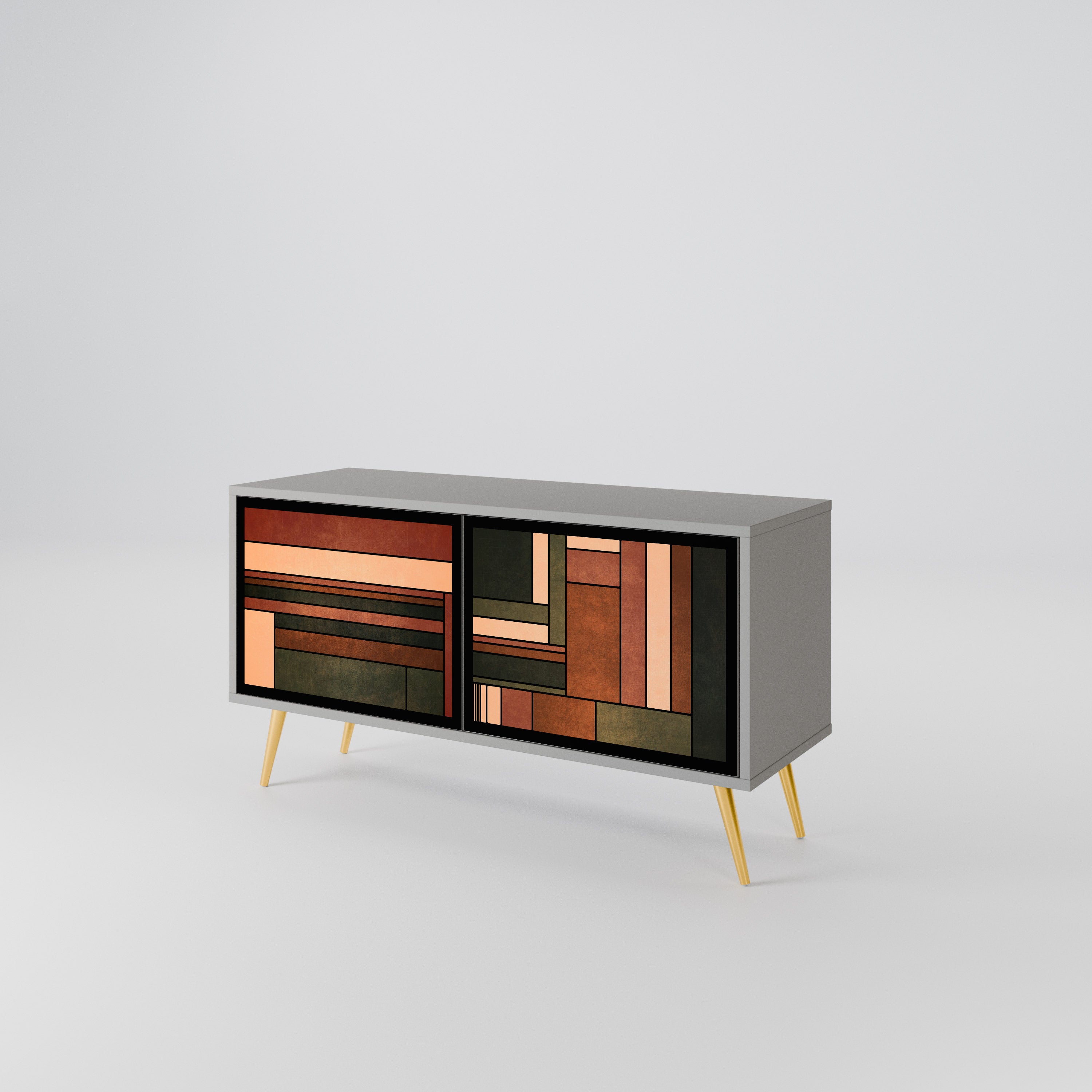 FIGURES OF NATURE Compact 2-Door TV Cabinet