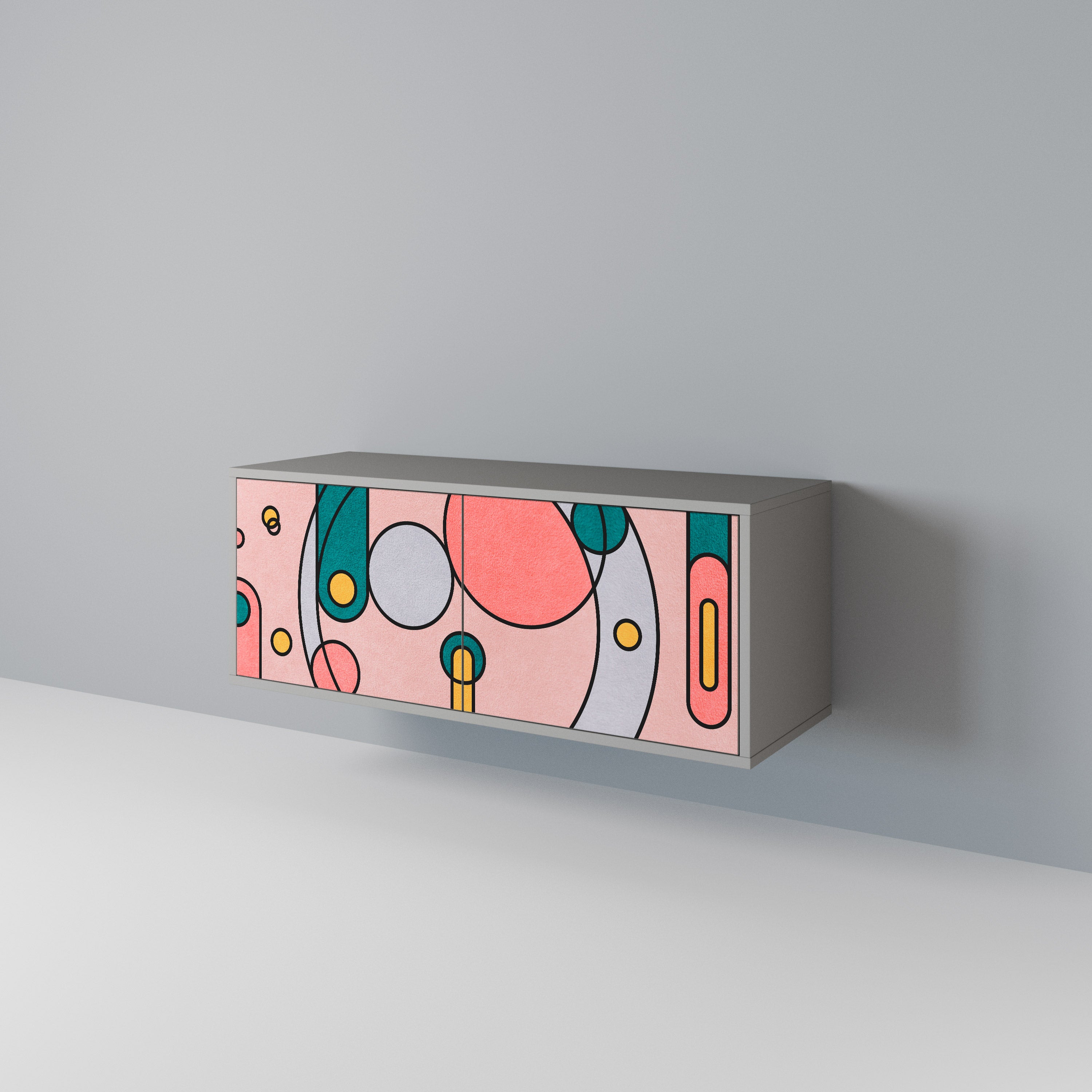 GOSSAMER ECHOES Kompakt TV-bänk med 2 dörrar