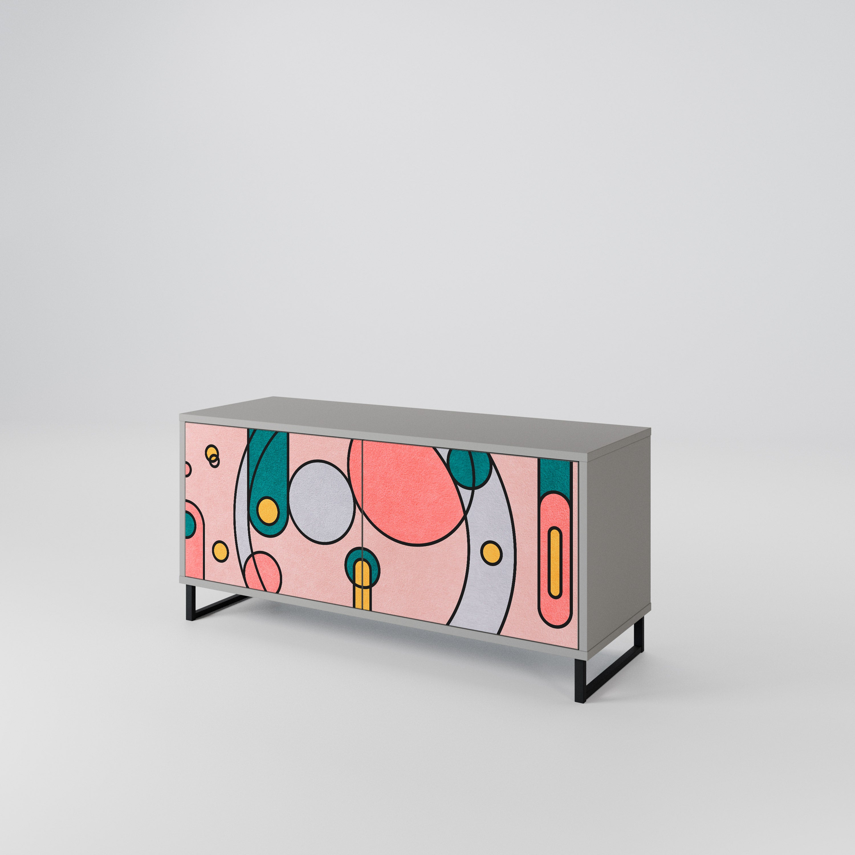 GOSSAMER ECHOES Kompakt TV-bänk med 2 dörrar