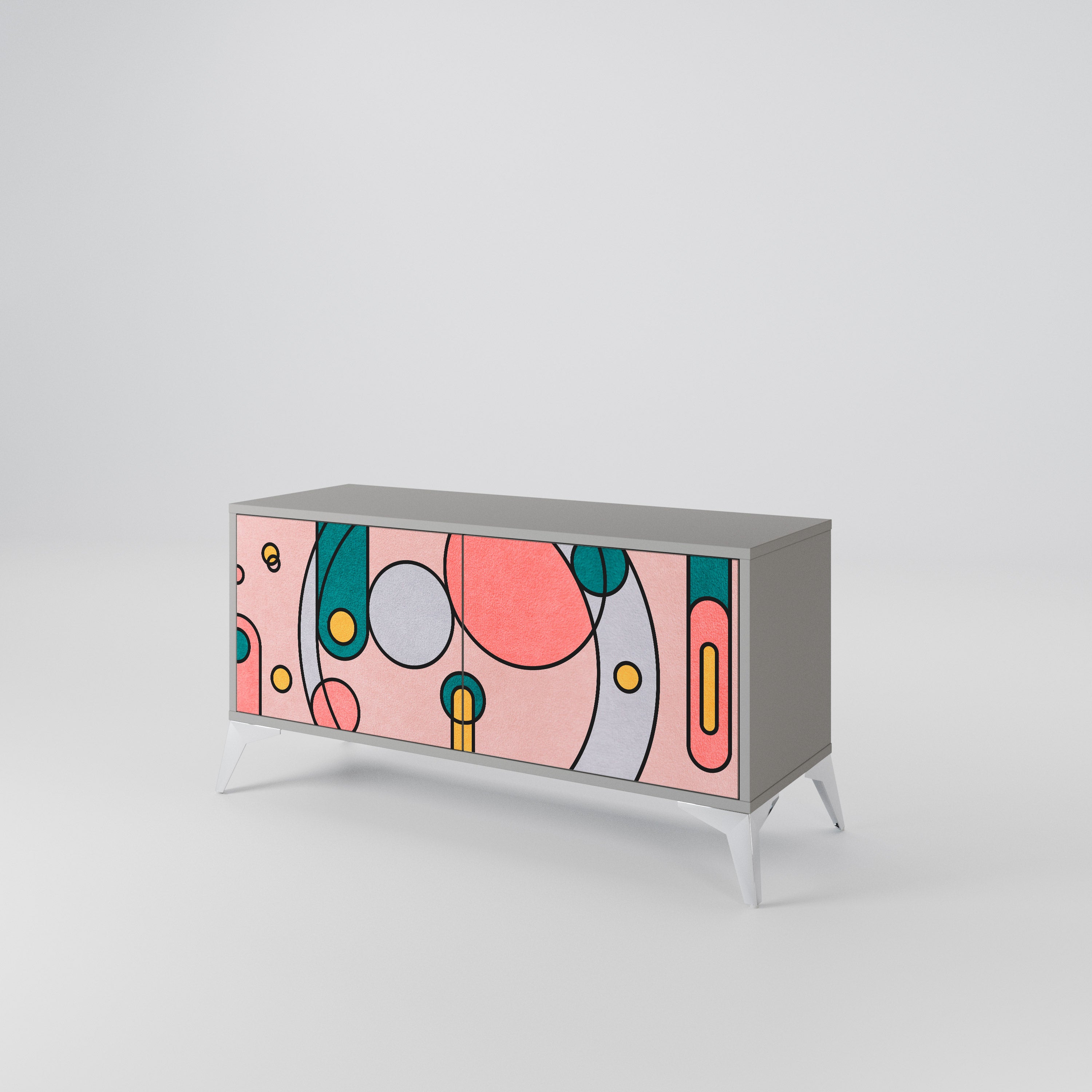 GOSSAMER ECHOES Kompakt TV-bänk med 2 dörrar