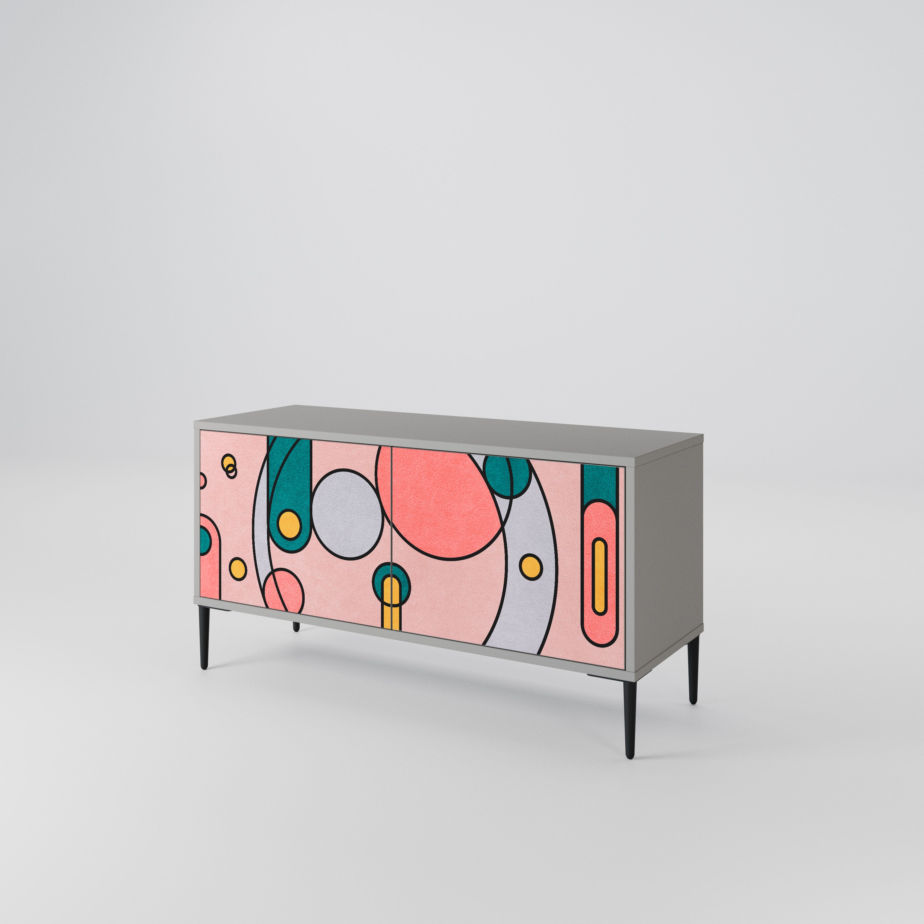 GOSSAMER ECHOES Kompakt TV-bänk med 2 dörrar