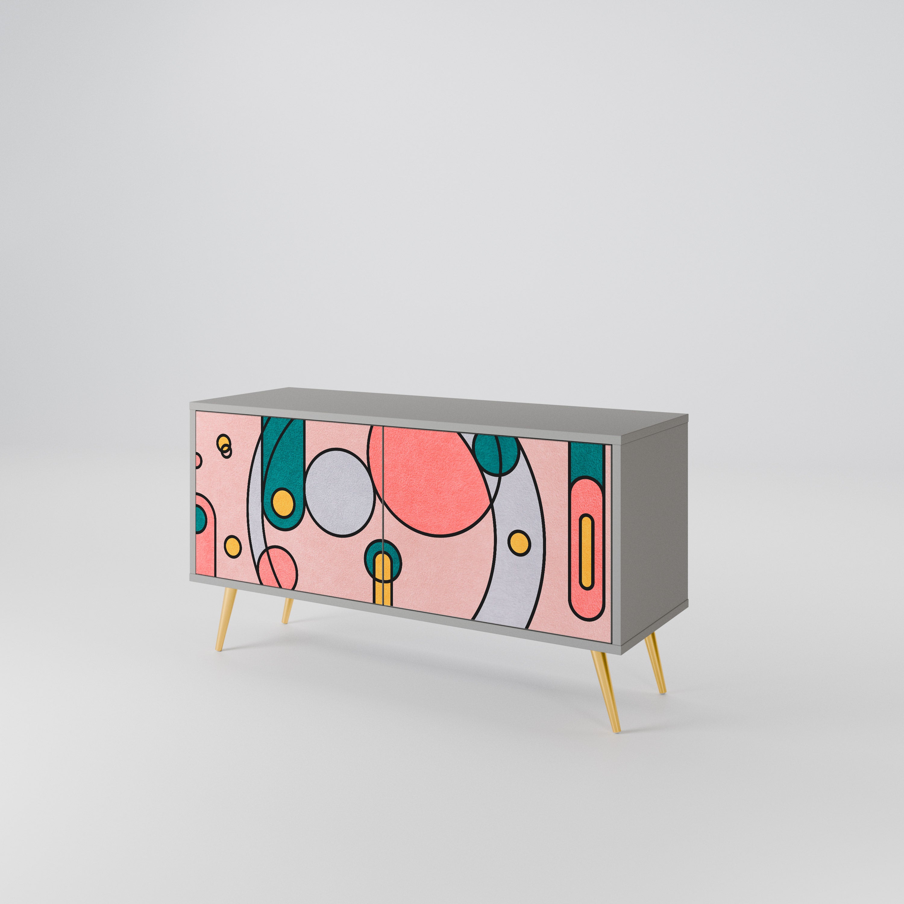 GOSSAMER ECHOES Kompakt TV-bänk med 2 dörrar