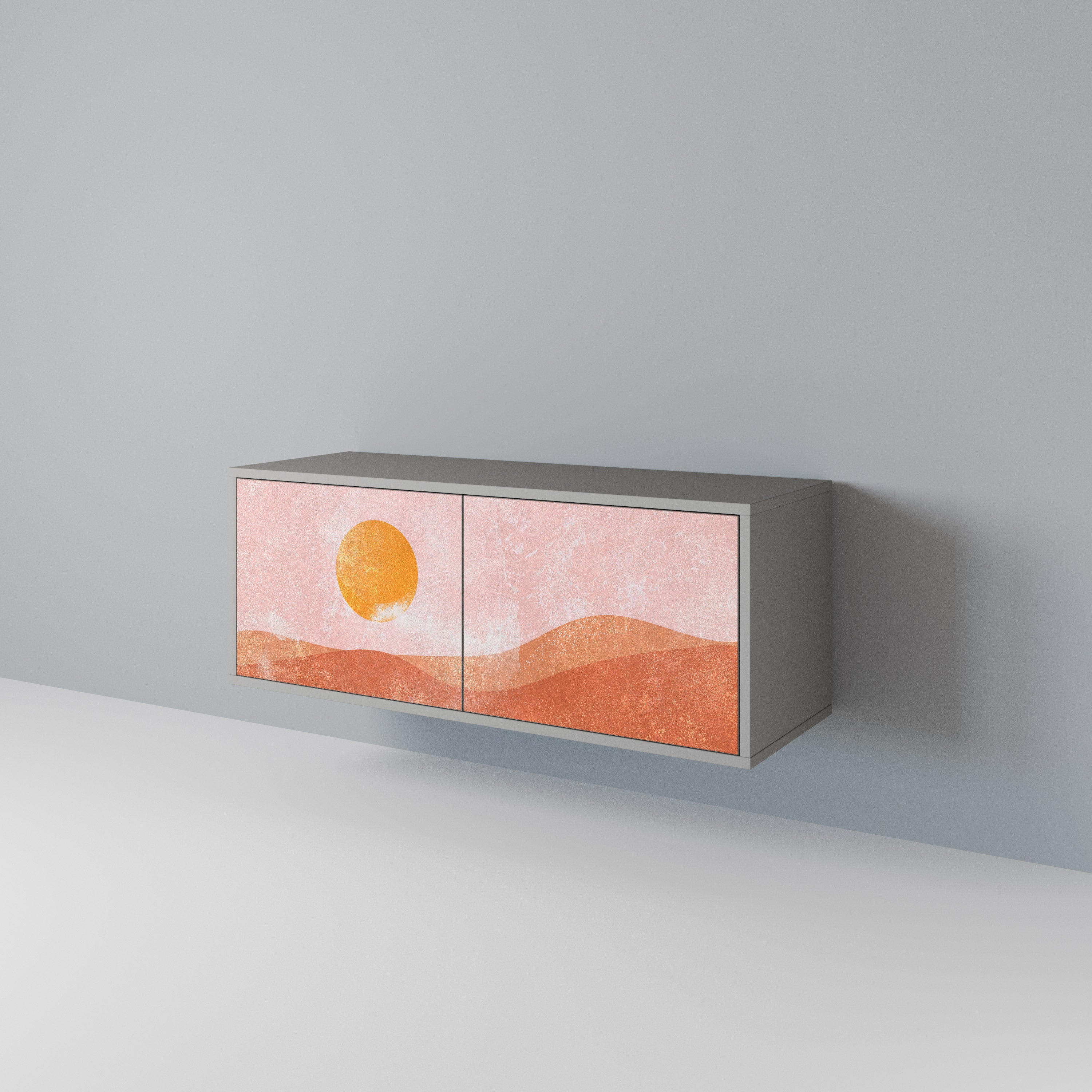 LUMINOUS SUNLIGHT Kompakt TV-bänk med 2 dörrar