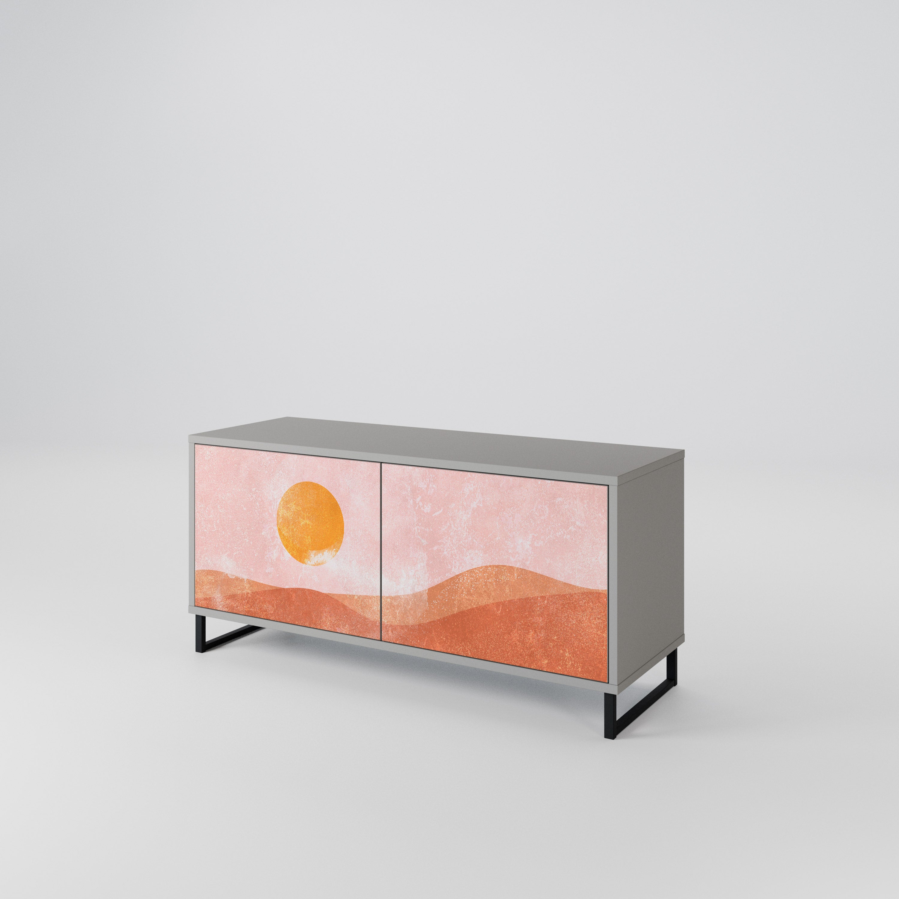 LUMINOUS SUNLIGHT Kompakt TV-bänk med 2 dörrar