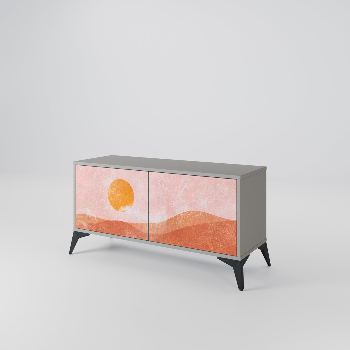 LUMINOUS SUNLIGHT Kompakt TV-bänk med 2 dörrar