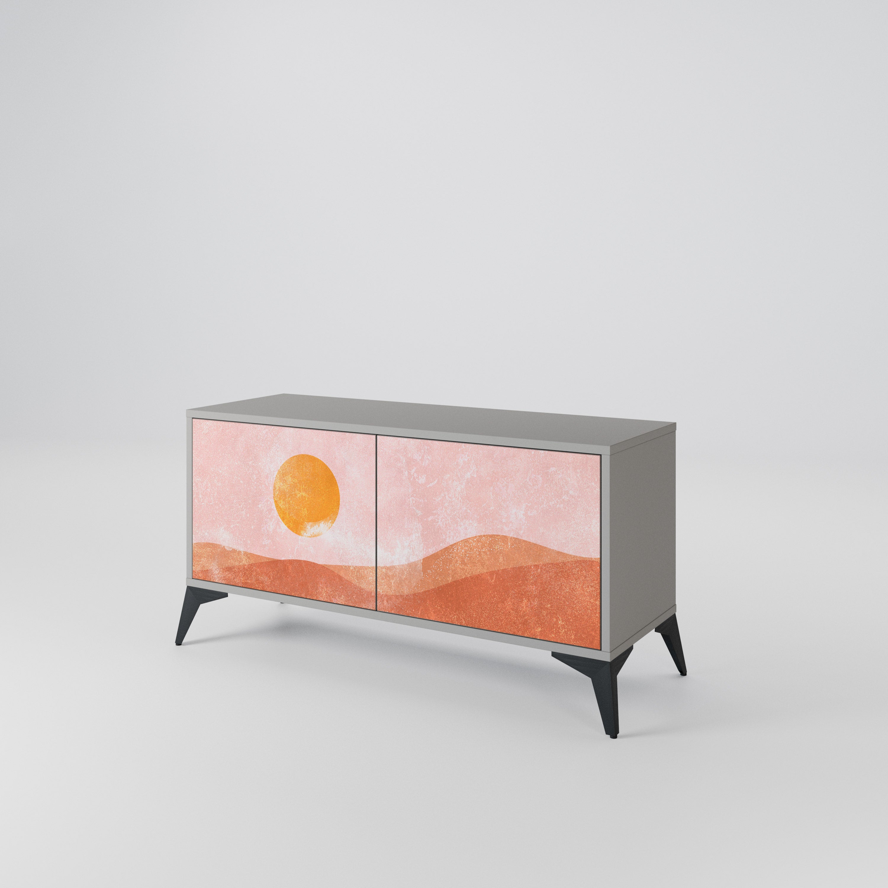 LUMINOUS SUNLIGHT Kompakt TV-bänk med 2 dörrar