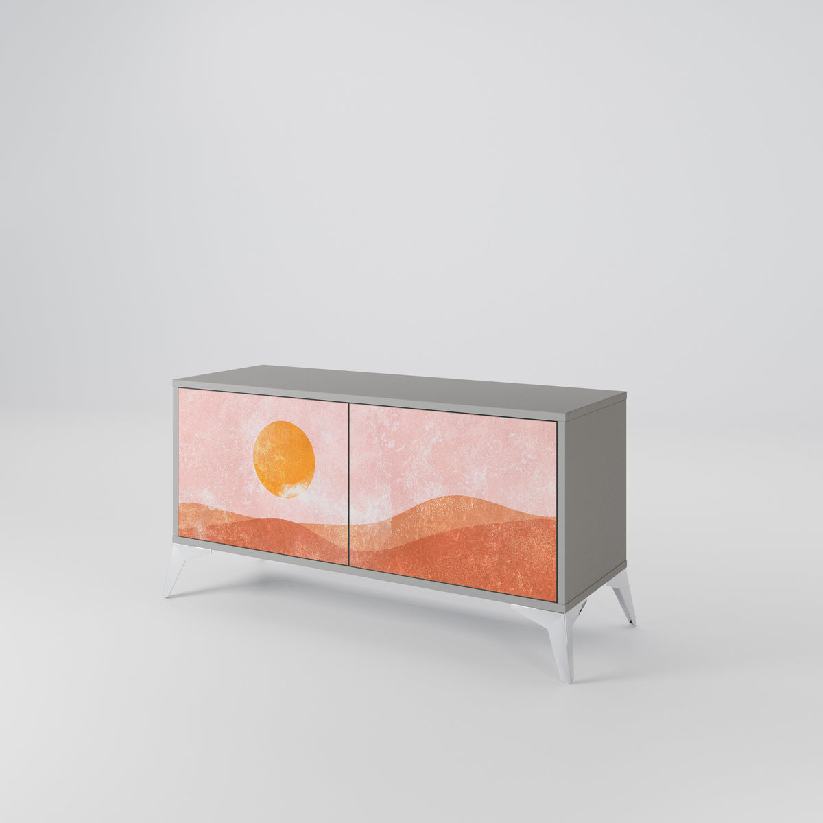 LUMINOUS SUNLIGHT Kompakt TV-bänk med 2 dörrar