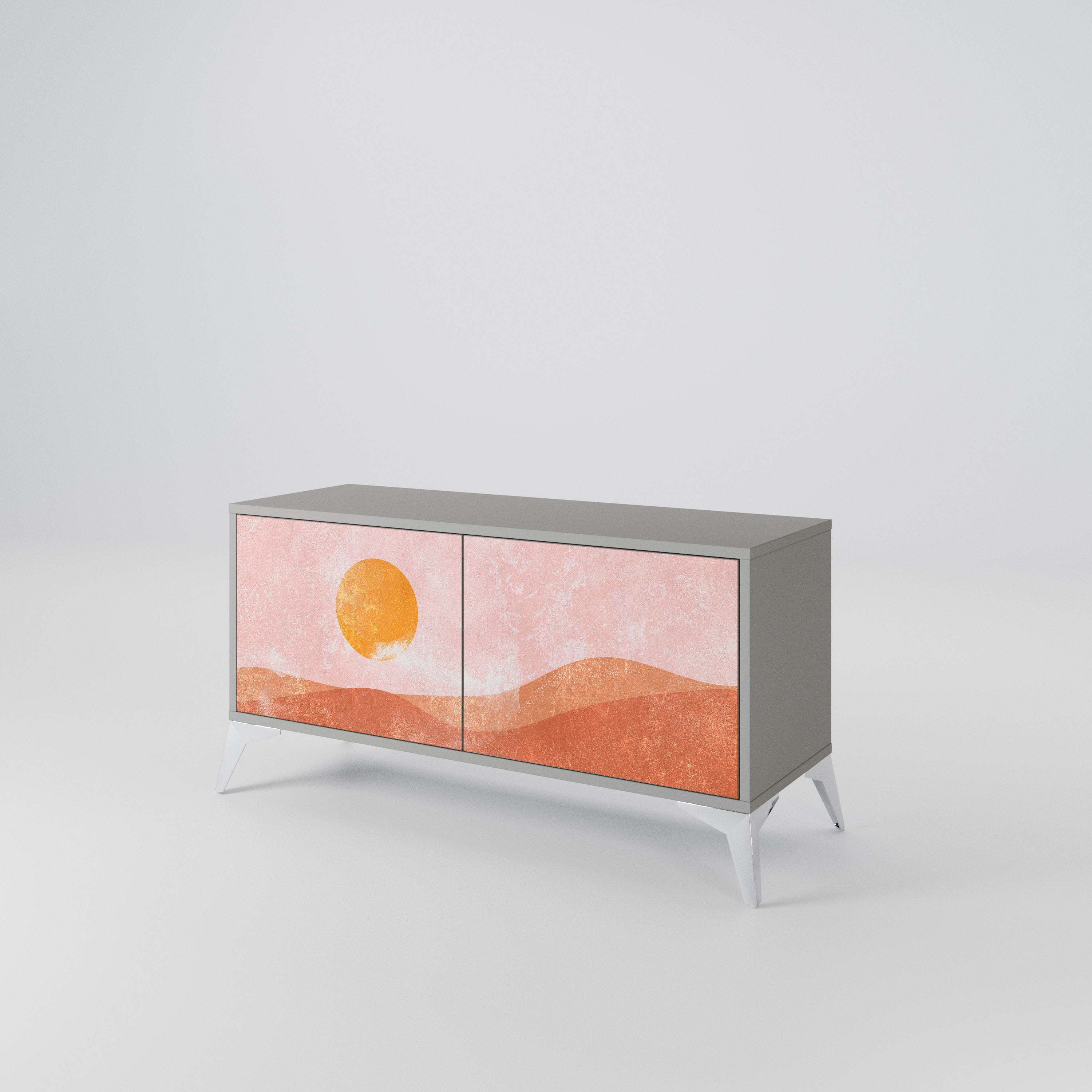 LUMINOUS SUNLIGHT Kompakt TV-bänk med 2 dörrar